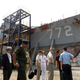 The South Korean Navy frigate Cheonan, raised after her sinking in March 2010. An international team of experts concluded the Cheonan had been sunk by a North Korean torpedo.